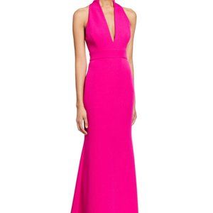 NWT Badgley Mischka Collection V-Neck Column Gown